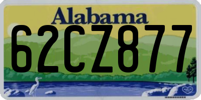 AL license plate 62CZ877