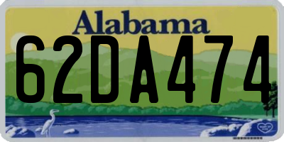 AL license plate 62DA474