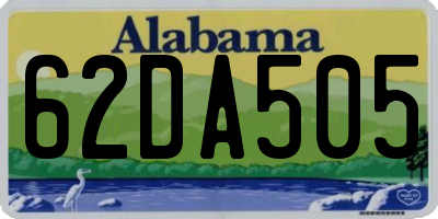 AL license plate 62DA505