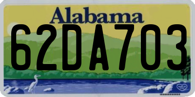 AL license plate 62DA703