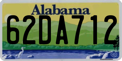 AL license plate 62DA712