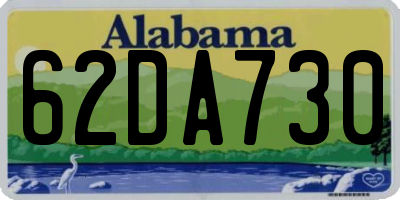 AL license plate 62DA730