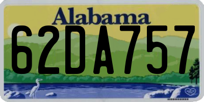 AL license plate 62DA757