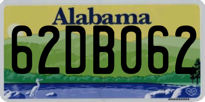 AL license plate 62DB062
