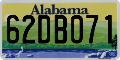 AL license plate 62DB071
