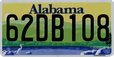 AL license plate 62DB108