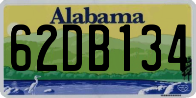 AL license plate 62DB134