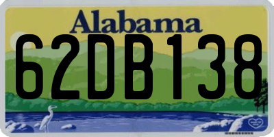 AL license plate 62DB138
