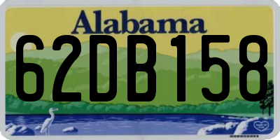 AL license plate 62DB158