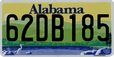 AL license plate 62DB185