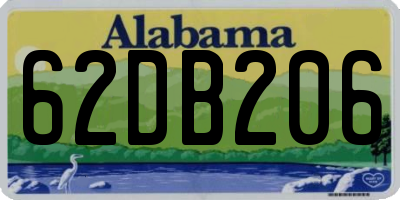 AL license plate 62DB206