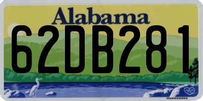 AL license plate 62DB281