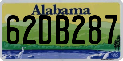 AL license plate 62DB287