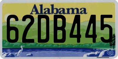 AL license plate 62DB445
