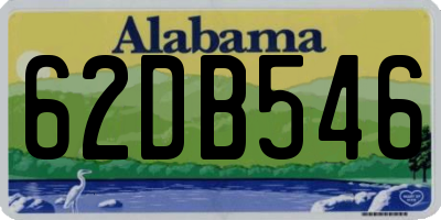 AL license plate 62DB546