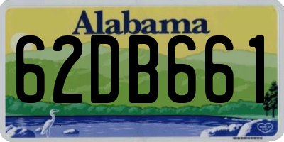 AL license plate 62DB661