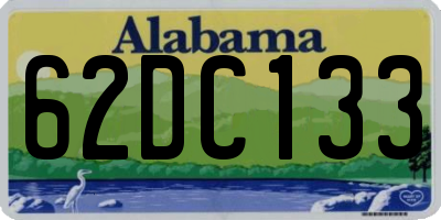 AL license plate 62DC133