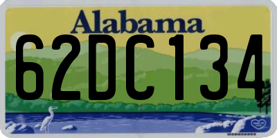 AL license plate 62DC134
