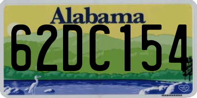 AL license plate 62DC154