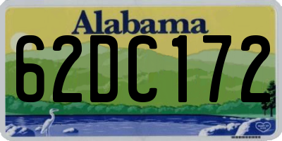 AL license plate 62DC172