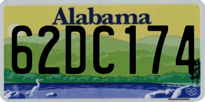 AL license plate 62DC174