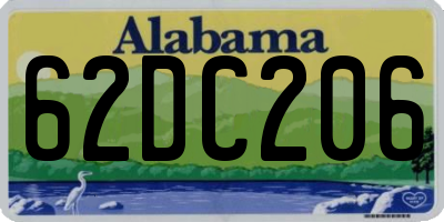 AL license plate 62DC206