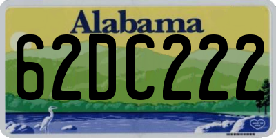 AL license plate 62DC222
