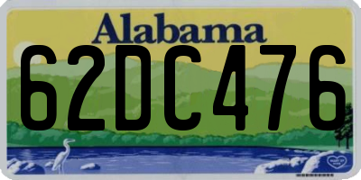 AL license plate 62DC476
