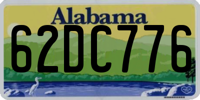 AL license plate 62DC776