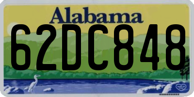 AL license plate 62DC848