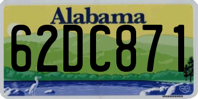 AL license plate 62DC871