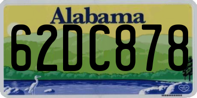 AL license plate 62DC878