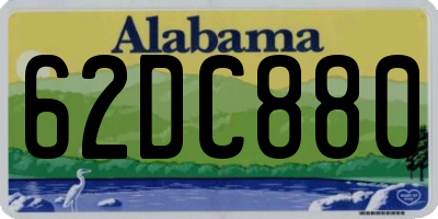 AL license plate 62DC880