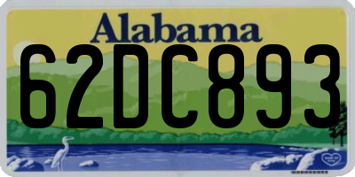 AL license plate 62DC893