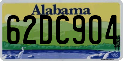 AL license plate 62DC904