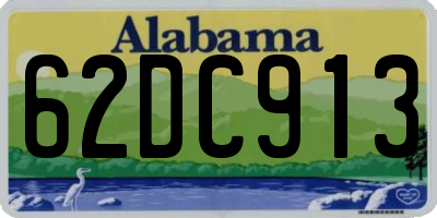 AL license plate 62DC913