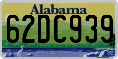 AL license plate 62DC939