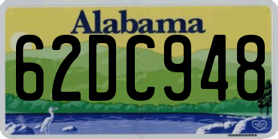 AL license plate 62DC948