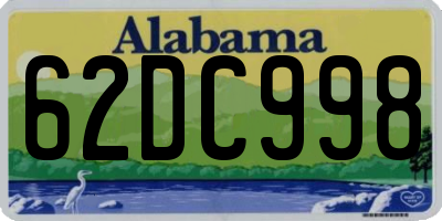 AL license plate 62DC998