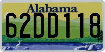 AL license plate 62DD118
