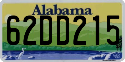 AL license plate 62DD215