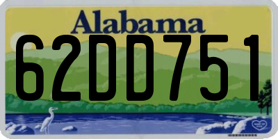 AL license plate 62DD751