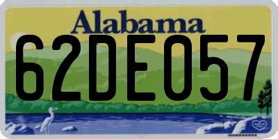 AL license plate 62DE057