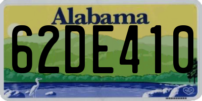 AL license plate 62DE410