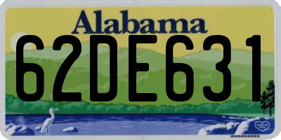 AL license plate 62DE631