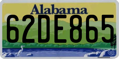 AL license plate 62DE865