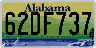 AL license plate 62DF737