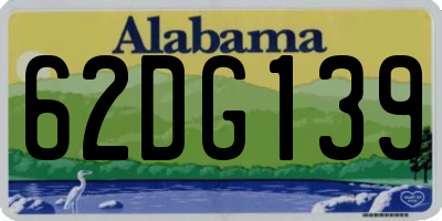 AL license plate 62DG139