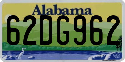 AL license plate 62DG962