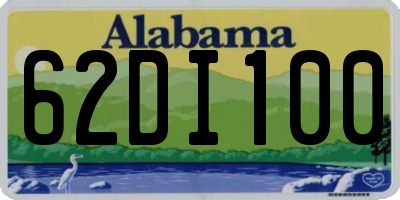 AL license plate 62DI100